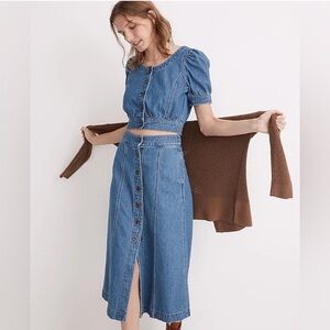 Madewell Jean Top And Skirt
